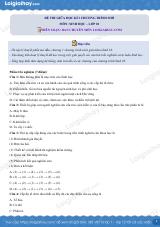Đề thi giữa kì 1 Sinh 10 Cánh diều - Đề số 7